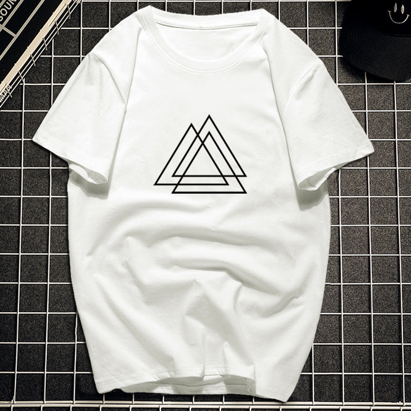 Xinjiang cotton T-shirt cotton T-shirt men's summer new short-sleeved T-shirt students Hong Kong wind body men's round neck Xiachao brand