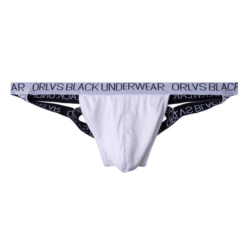 Orlvs thin section sexy double panties Male comfortable modal low waist attack 0 nightclub party gay prison T3 pants