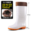 White rain shoes food boots low help anti-skid rain boots long mid-range kitchen boots waterproof labore shoes cover shoes rubber shoes