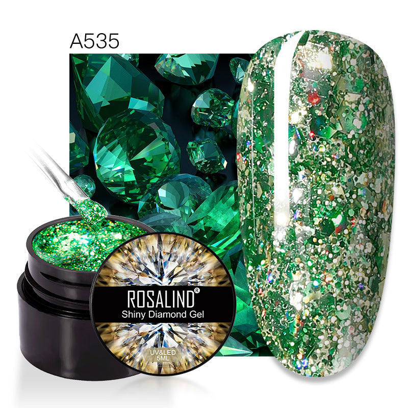 ROSALIND flash diamond nail polish sequins nail polish diamond nail polish UV glue broken diamond nail polish make-up