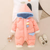 Autumn and winter clothes baby lingerie down jacket newborn out of clothing climbing climb baby plus velvet thickened clothes