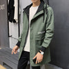 2021 autumn long windbreaker men's new men's jacket casual men's coat large size increase the tide