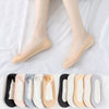 Socks Socks Summer ice silk ladies invisible socks lace new silicone non-slip shallow mouth sock set day solid color