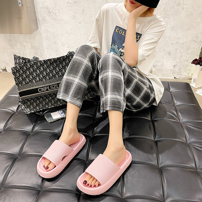 One Piece Wholesale Summer Home Indoor Bathroom Couple Slippers Women's Non-slip Slippery Soft Bottom Household Sandals