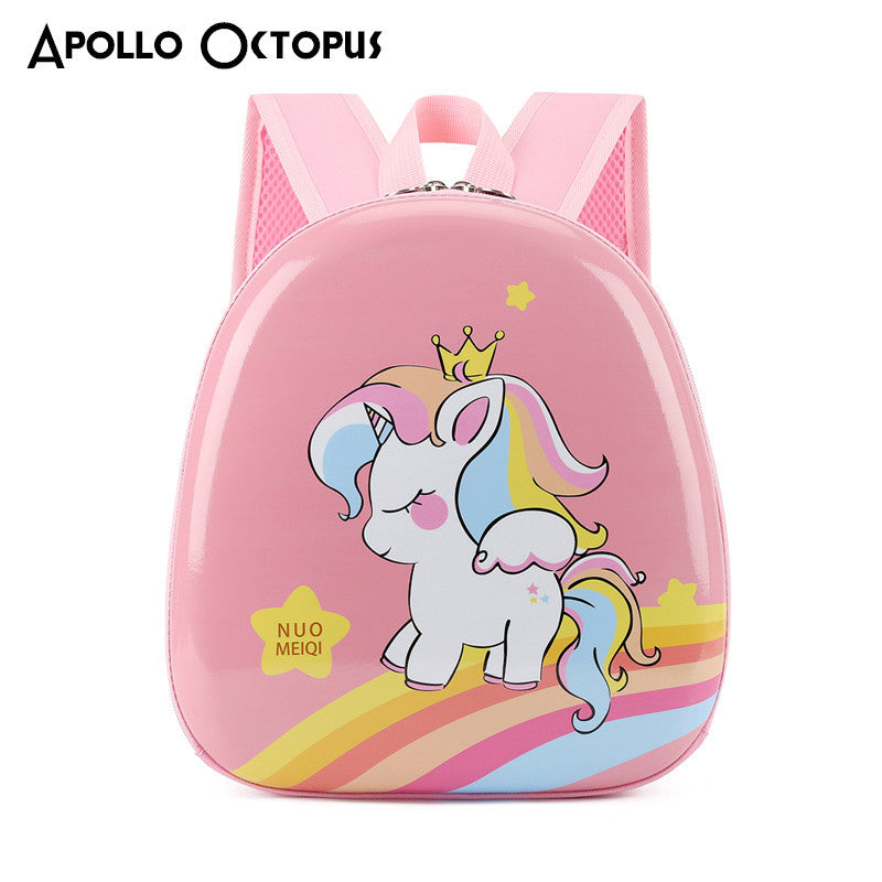 Kindergarten cartoon backpack wholesale custom LOGO eggshell bag backpack 2-7 years old unicorn children's bag