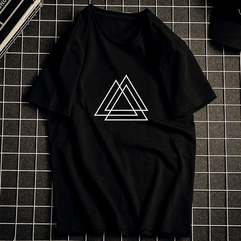 Xinjiang cotton T-shirt cotton T-shirt men's summer new short-sleeved T-shirt students Hong Kong wind body men's round neck Xiachao brand