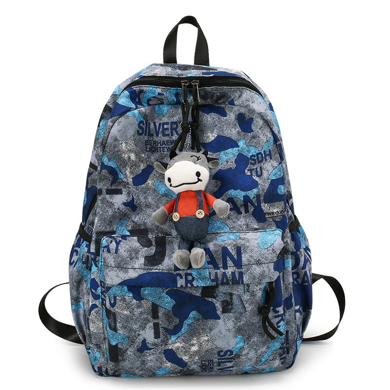 Manufacturers wholesale Korean print backpack letter bag travel bag student couple backpack customization