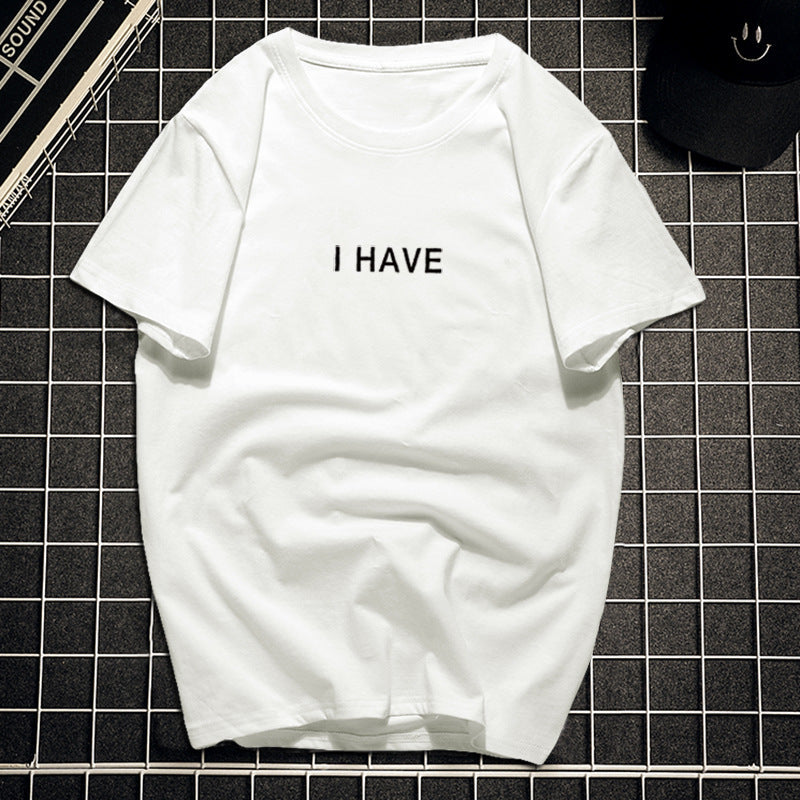 Xinjiang cotton T-shirt cotton T-shirt men's summer new short-sleeved T-shirt students Hong Kong wind body men's round neck Xiachao brand