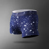 New ice silk print men's underwear queen shorts universe starry air print breathable ice silk adult flat hair shorts