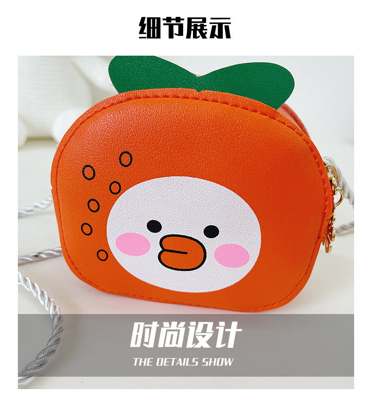 Children's small bag 2021 new cartoon cute fruit styling Messenger bag men and girls out of the shift minus dumplings