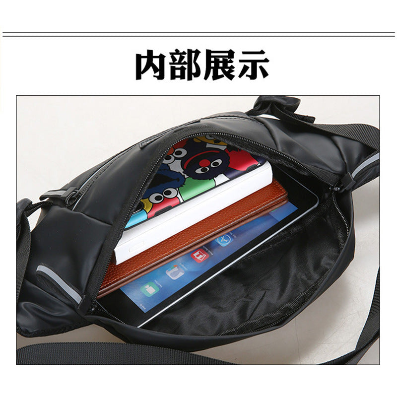 Autumn new students Messenger bag men's tide reflective chest bag multi-size small bag men and women casual Messenger bag