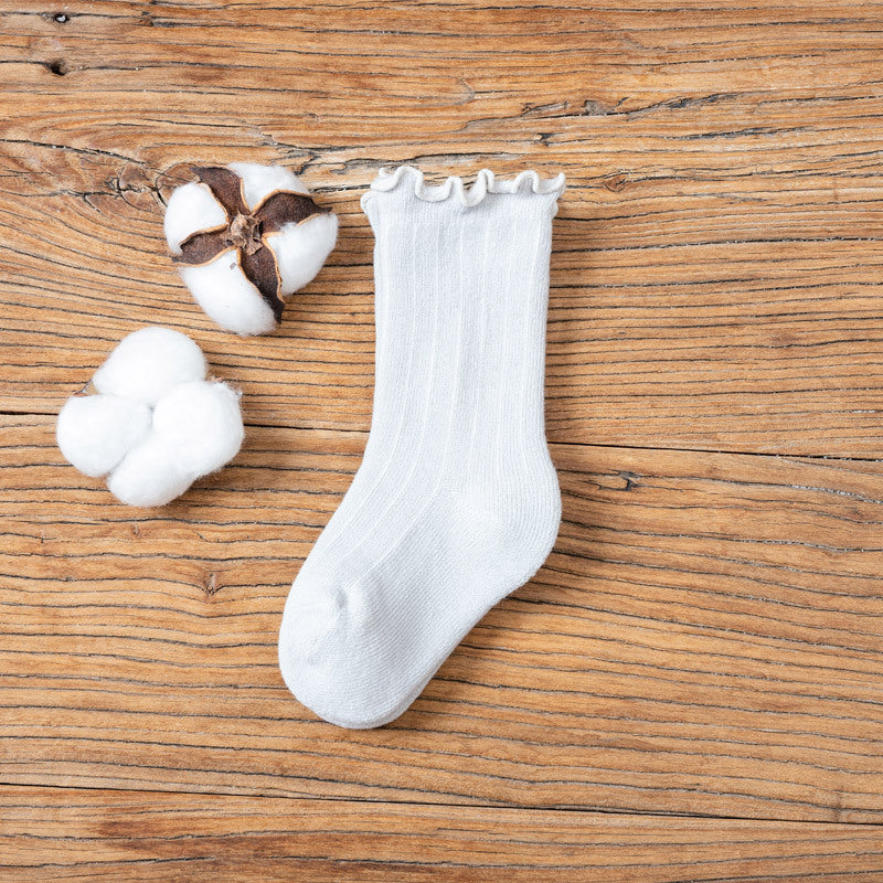 Winter tube children's socks candy color rod thickening baby socks newborn plus velvet warm baby socks