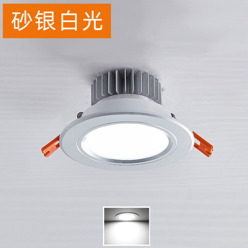 LED lamp embedded tri-color shifting opening 7.5 9\/12 cm 3 inch ceiling home living room anti-fog spotlights