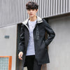 2021 autumn long windbreaker men's new men's jacket casual men's coat large size increase the tide