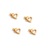 18K package gold shallow gold love heart spring buckle lobster buckle DIY handmade hand chain link buckle jewelry color accessories