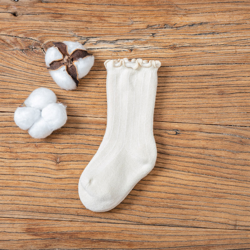 Winter tube children's socks candy color rod thickening baby socks newborn plus velvet warm baby socks