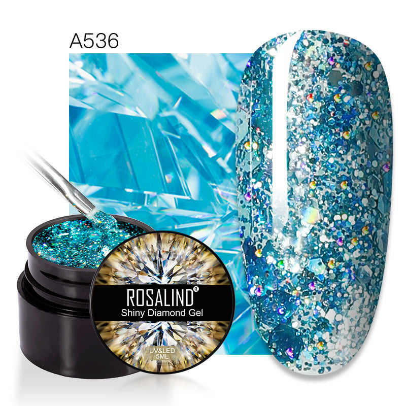 ROSALIND flash diamond nail polish sequins nail polish diamond nail polish UV glue broken diamond nail polish make-up