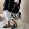 South Korea INS style cute zebra milk cattle canvas bag 2021 new day hawbea simple wild women's shoulder bag