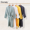 Long cotton bathrobe Huardian nightgown men and women universal water absorbent breathable cotton couple