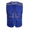 Workwear vest order logo mesh mesh mesh multi-pocket outdoor photography reflective safety vest order