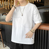 Short-sleeved T-shirt men's tide card summer 2021 new half-sleeved loose trend wild handsome clothes men's suit