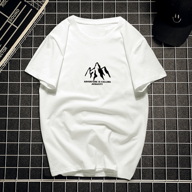 Xinjiang cotton T-shirt cotton T-shirt men's summer new short-sleeved T-shirt students Hong Kong wind body men's round neck Xiachao brand