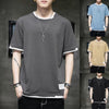 Xinjiang cotton T-shirt cotton T-shirt men's summer new short-sleeved T-shirt students Hong Kong wind body men's round neck Xiachao brand