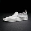 Kawaii Le Fu Shoes Men 2021 summer men's shoes leather breathable peas shoes white breathable shoes, one foot