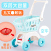 Small kid children passing home baby trolley toy boys girl supermarket shopping cart cut fruit