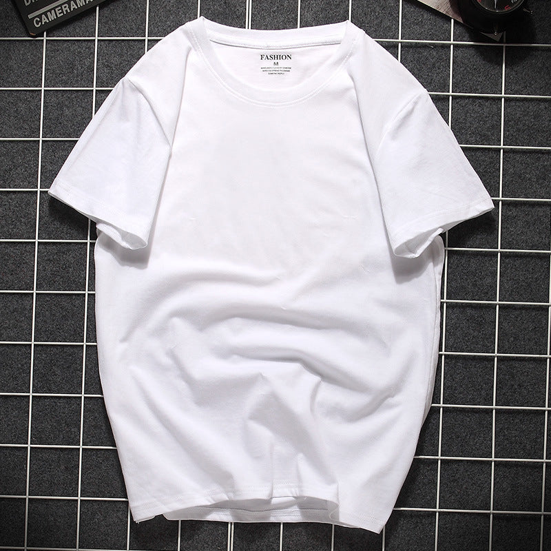 Xinjiang cotton T-shirt cotton T-shirt men's summer new short-sleeved T-shirt students Hong Kong wind body men's round neck Xiachao brand