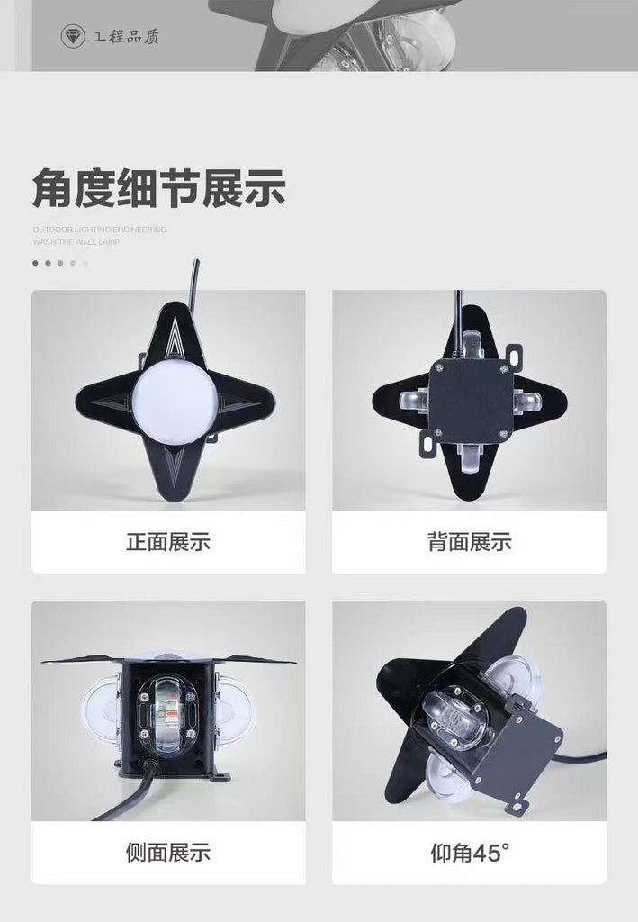 LED Cross Star Light Bunch Star Light Outdoor Waterproof Point Light Source Project Custom Source Manager Stars