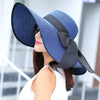 Manufacturers sell big brim hat shade straw hat female summer foldable sunscreen sun hat travel seaside vacation beach hat