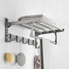 Gun bathroom towel rack light luxury bath towel rod free punching bathroom