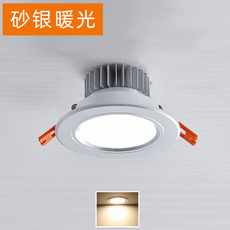 LED lamp embedded tri-color shifting opening 7.5 9\/12 cm 3 inch ceiling home living room anti-fog spotlights