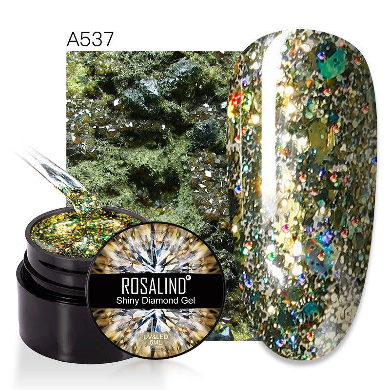 ROSALIND flash diamond nail polish sequins nail polish diamond nail polish UV glue broken diamond nail polish make-up