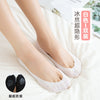 Socks Socks Summer ice silk ladies invisible socks lace new silicone non-slip shallow mouth sock set day solid color