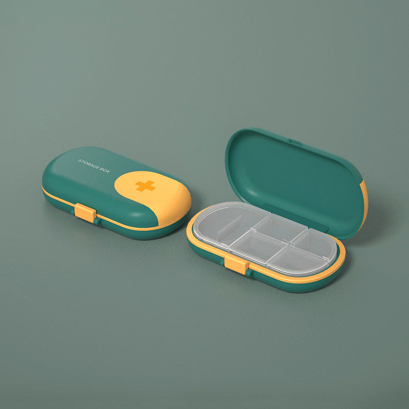 Portable small medicine box portable 7 days division cartridge big capacity exquisite small mini pill small box dispensing box