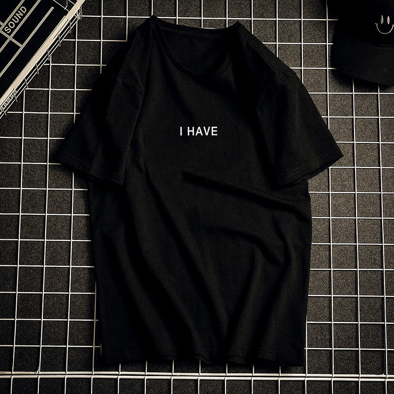 Xinjiang cotton T-shirt cotton T-shirt men's summer new short-sleeved T-shirt students Hong Kong wind body men's round neck Xiachao brand