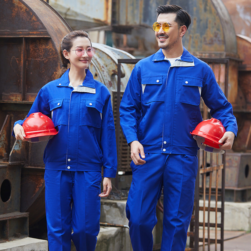 Spring and autumn long-sleeved overalls suit men and women auto repair overalls workshop worker factory clothing tooling labor insurance clothing machine repair clothing