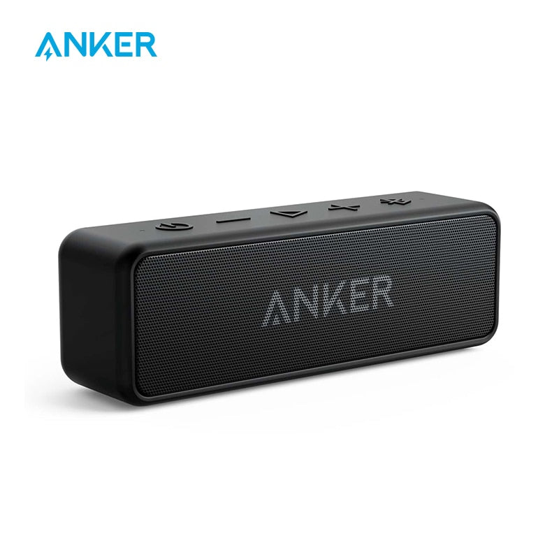 Anker Soundcore 2 Portable Bluetooth Wireless Speaker Better Bass 24-Hour Playtime 66ft Bluetooth Range IPX7 Water Resistance