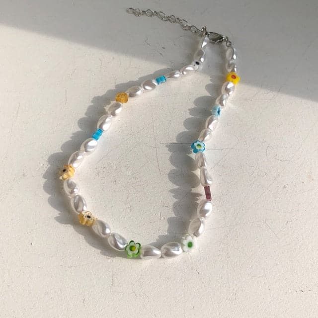 Vintage Beach Pearl Beaded Necklaces