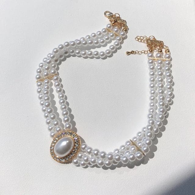 Vintage Beach Pearl Beaded Necklaces