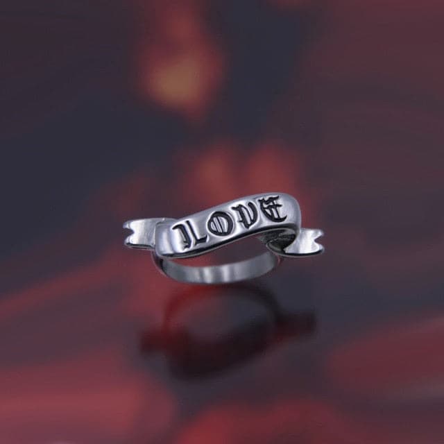 Silver Gothic Punk Graphic Rings