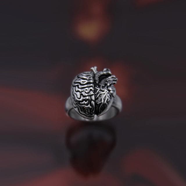 Silver Gothic Punk Graphic Rings