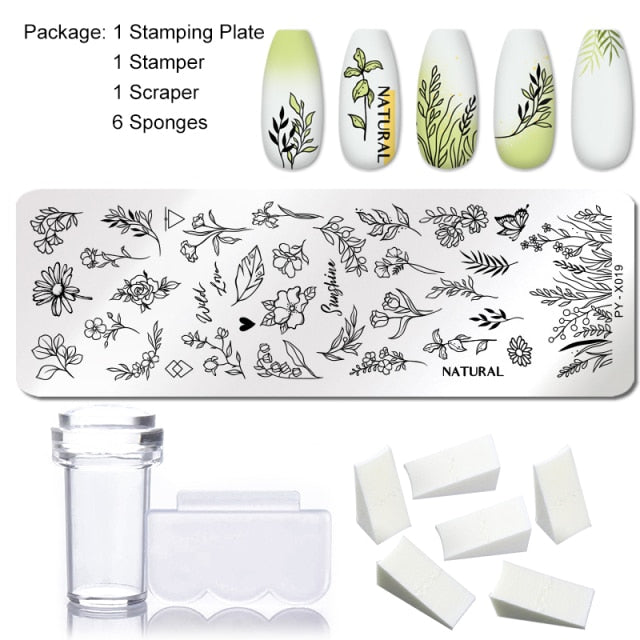 Nail Stamping Plates - 9pcs/Set