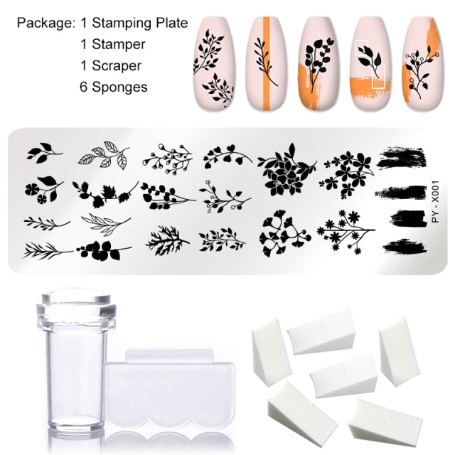 Nail Stamping Plates - 9pcs/Set