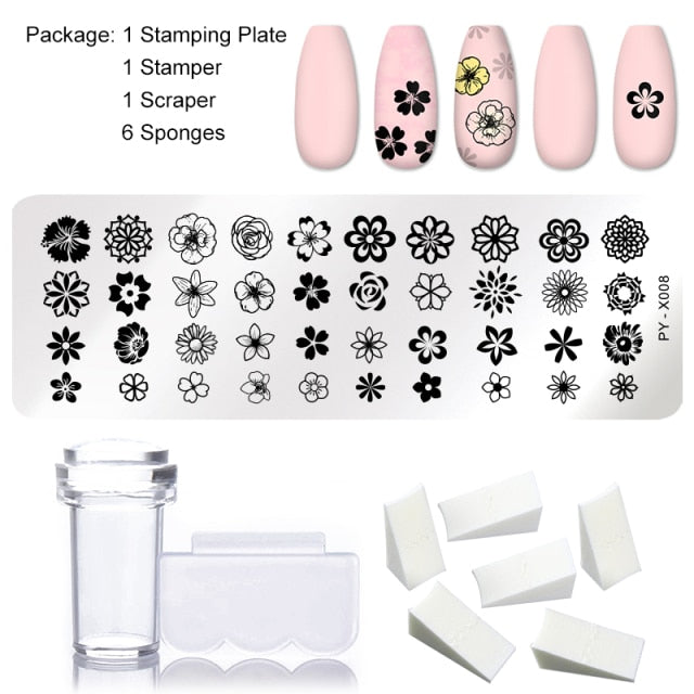 Nail Stamping Plates - 9pcs/Set