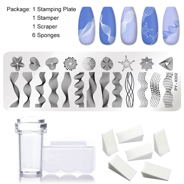 Nail Stamping Plates - 9pcs/Set