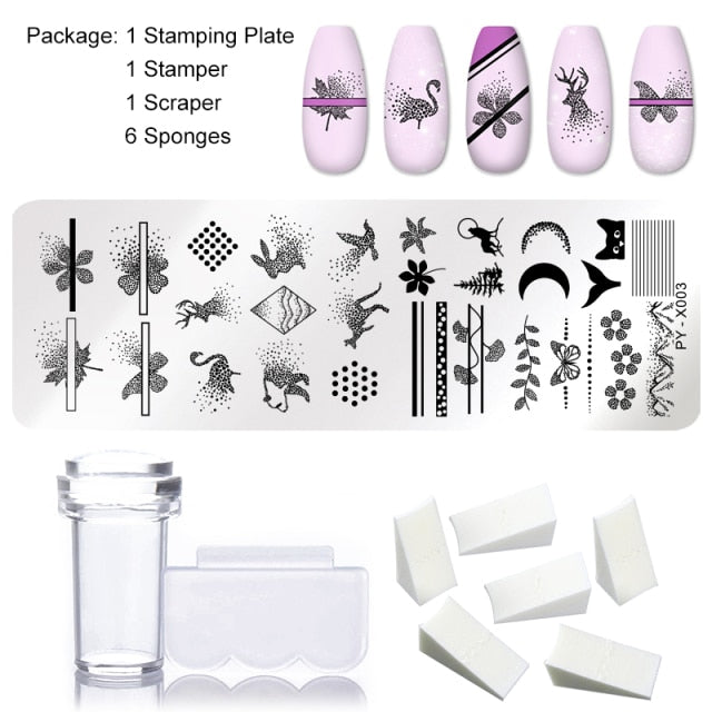 Nail Stamping Plates - 9pcs/Set
