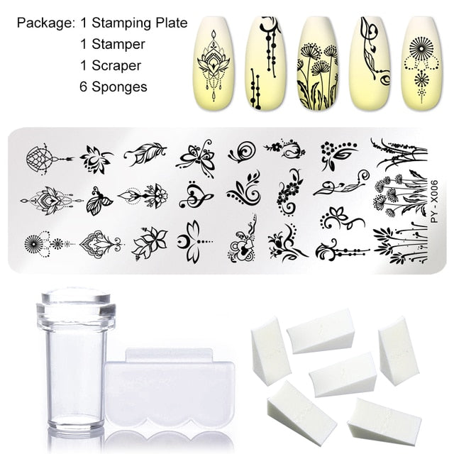 Nail Stamping Plates - 9pcs/Set